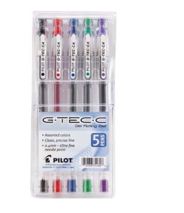 מארז 5 עטי פיילוט 0.4 במגוון צבעים PILOT