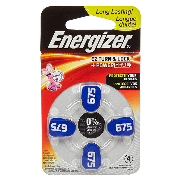 מארז 4 סוללות למכשיר שמיעה ENERGIZER 675AIR