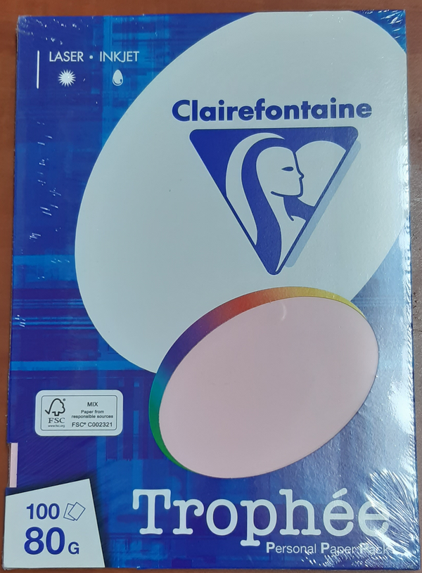 נייר הדפסה/ צילום צבעוני מעורב מארז 100 יחידות Clairefontaine
